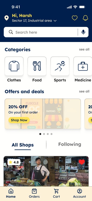 User App screenshot